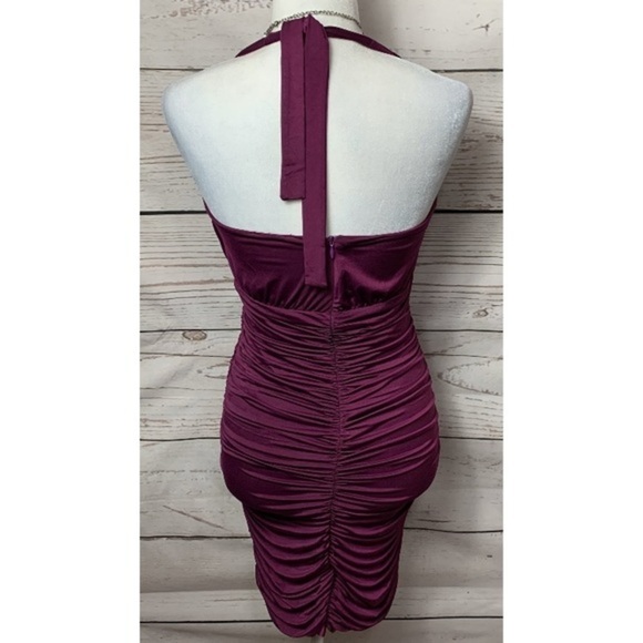 NWOT Venus Ruched Halter Bodycon Dress - Picture 5 of 7